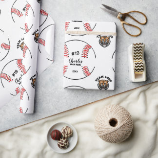 Custom Baseball Player Name Number and Team Logo Presentpapper