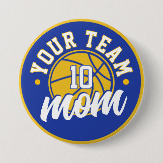 Custom Basketball Mom Button Knapp