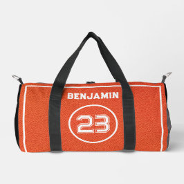 Custom Basketball Textured Player Number Orange