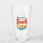 Custom Beach Crew Name Wave Design Glaskopp<br><div class="desc">[Name] Beach Crew – Make It Yours! This fun, editable design features your custom group name in wavy beach-style lettering – perfect for summer trips, family vacations, bachelorette parties, or friend getaways. Just add your crew name to create matching gear, keepsakes, or gifts with sunny vibes and coastal charm. Great...</div>