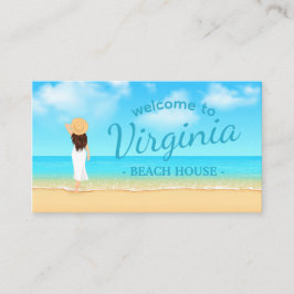 Custom Beach House Referral Card  Visitkort