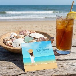 Custom Beach House Vacation Rental Gift Certificat Fyrkantigt Visitkort