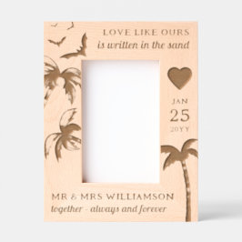 Custom Beach Wedding Tropical Palm Trees Wooden