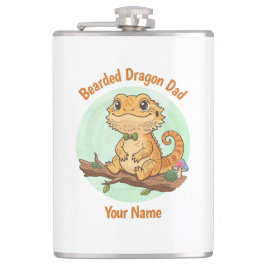 Custom Bearded Dragon Dad Flask Fickplunta