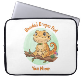 Custom Bearded Dragon Dad Laptop Sleeve