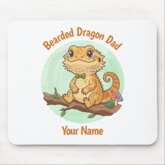 Custom Bearded Dragon Dad Mouse Pad Musmatta