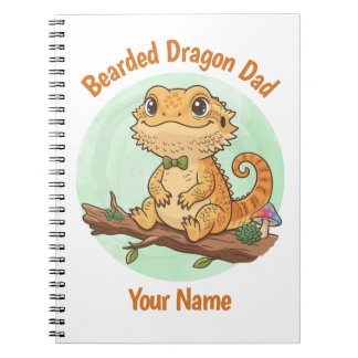 Custom Bearded Dragon Dad Notebook Anteckningsbok