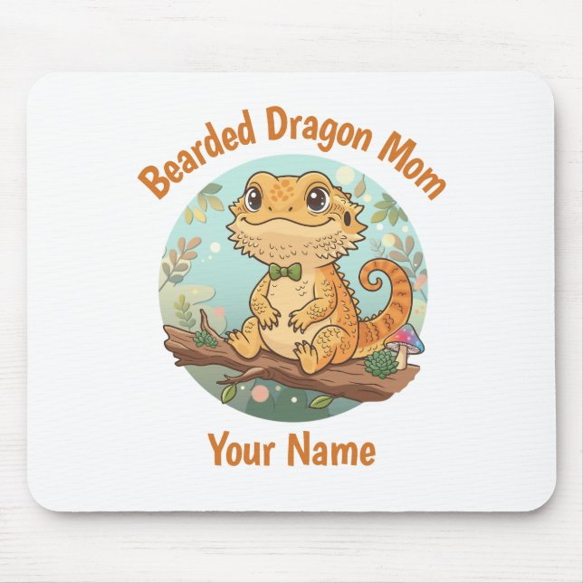 Custom Bearded Dragon Mom Mouse Pad Musmatta (Framsidan)
