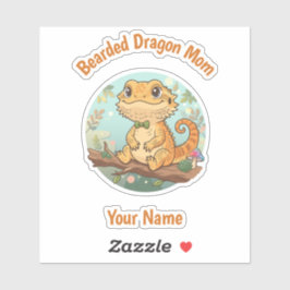 Custom Bearded Dragon Mom Sticker Klistermärken