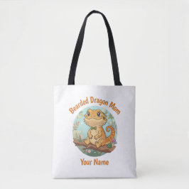 Custom Bearded Dragon Mom Tote Bag Tygkasse