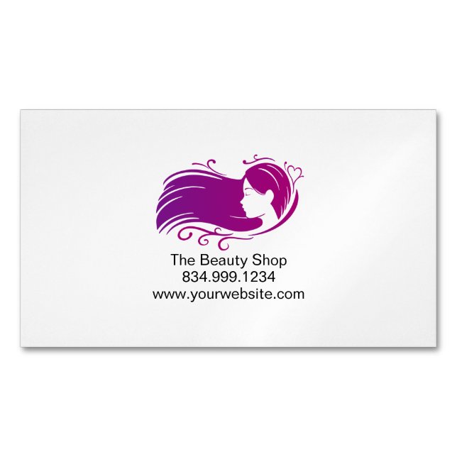 Custom Beauty Salon Magnetic Business Card Magnetiska Visitkort (Framsida)