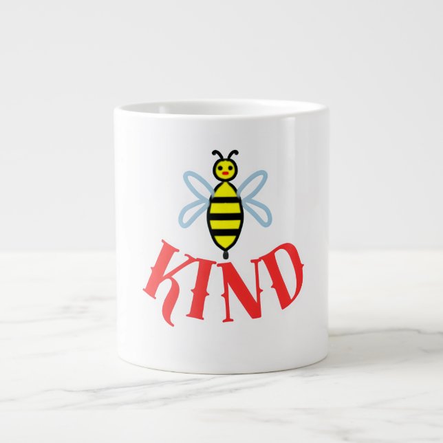 Custom Bee Kind Personalized Gift  Jumbo Mugg (Framsidan)