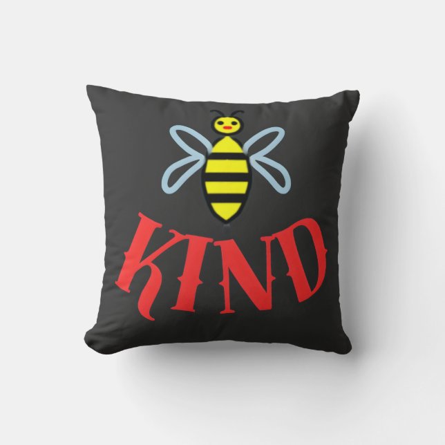 Custom Bee Kind Personalized Gift T-Shirt Kudde (Framsida)