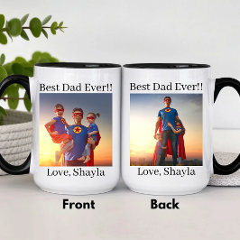 Custom Best Dad Ever Superhero Father's Day Mugg