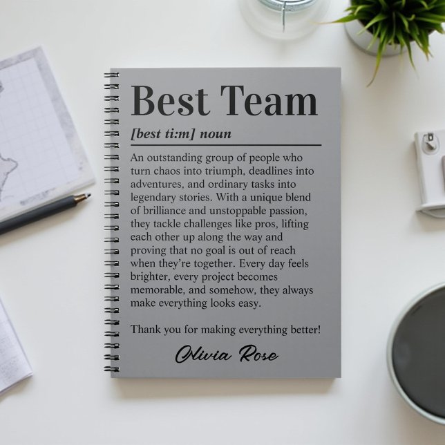 Custom Best Team Appreciation Employee Thank You Anteckningsbok (Skapare uppladdad)