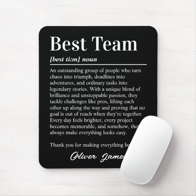 Custom Best Team Definition Employee Appreciation Musmatta (Med mus)