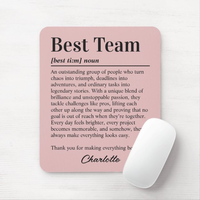 Custom Best Team Definition Thank You Team Musmatta (Med mus)