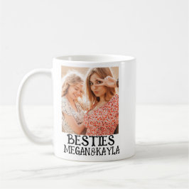 Custom BFF Photo Two-Tone Minimalist Modern mugs Kaffemugg