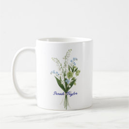 Custom Birth Flower Lily of The Valley Kaffemugg