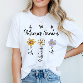 Custom Birth Flower Mug Names, Mama's Garden Gift T Shirt