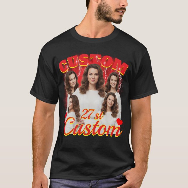 Custom birthday gift bootleg for your girlfriend  t shirt (Framsida)