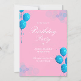 Custom Birthday Invitation Card Magnetisk Inbjudningskort
