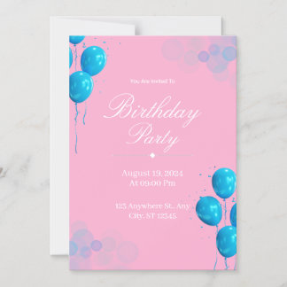 Custom Birthday Invitation Card Magnetisk Inbjudningskort