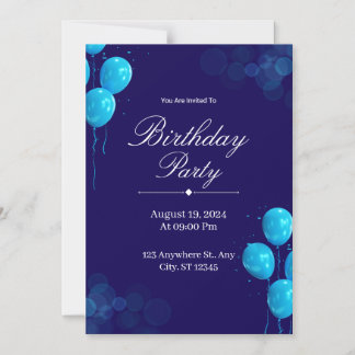 Custom Birthday Invitation Card Magnetisk Inbjudningskort
