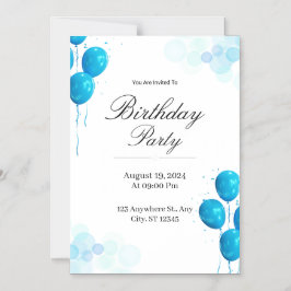 Custom Birthday Invitation Card Magnetisk Inbjudningskort