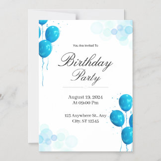 Custom Birthday Invitation Card Magnetisk Inbjudningskort