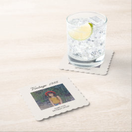 Custom Birthday Party Decor Vintage Baby Photo Underlägg Papper