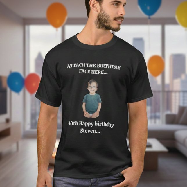 Custom Birthday Photo Shirt – Personalized Face T (Skapare uppladdad)