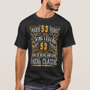 Custom Birthday   Vintage 53 years of being awesom T Shirt