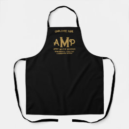 Custom Black and Gold Monogram Business