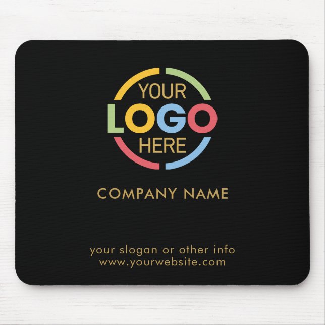 Custom Black Gold Company Business Logo Branded Musmatta (Framsidan)