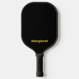 Custom Black Pickleball Paddle with Name