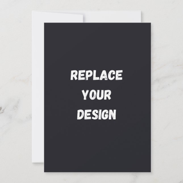 Custom black simple Design Add Photo or Text Tack Kort (Framsida)