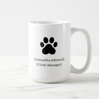 Custom Black Vet Staff Mug | Clinic Logo Ready Kaffemugg