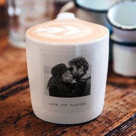 Custom Black & White Photo Mug – Love You Forever Espressomugg