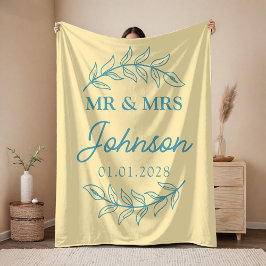 Custom Blanket Gift for Wife, Husband or Newlyweds Fleecefilt
