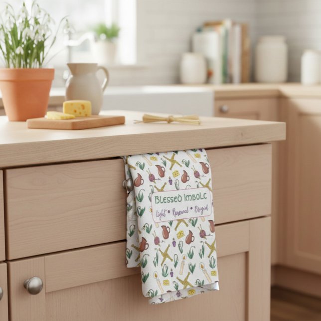 Custom Blessed Imbolc Light Renewal Brigid  Kökshandduk (Skapare uppladdad)