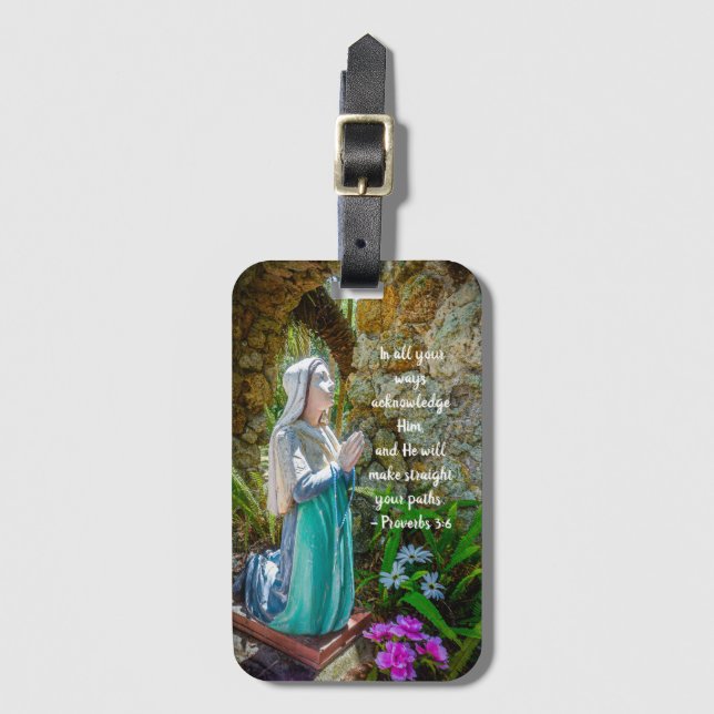Custom "Blessed Mother" Acrylic Luggage Tag Bagagebricka (Framsida vertikal)