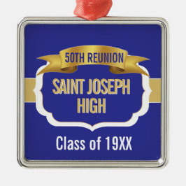Custom Blue 50th Class Reunion  Julgransprydnad Metall