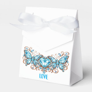 Custom Blue Butterflies Love Valentine Day Gift Presentaskar