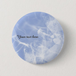 Custom blue crystal badge knapp