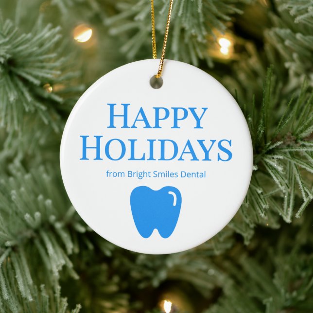 Custom Blue Dental Practice Ornament (Träd)