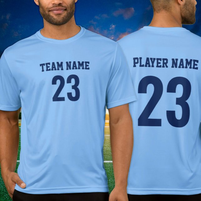 Custom Blue Mens Active Sports Team Jersey T Shirt (Skapare uppladdad)