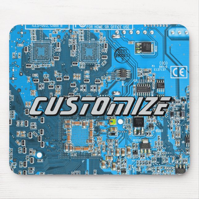 Custom Blue PCB Circuit Board for IT Pros 2 Musmatta (Framsidan)