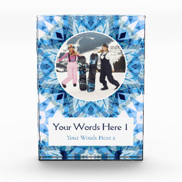 Custom Blue White Christmas Decor Gift