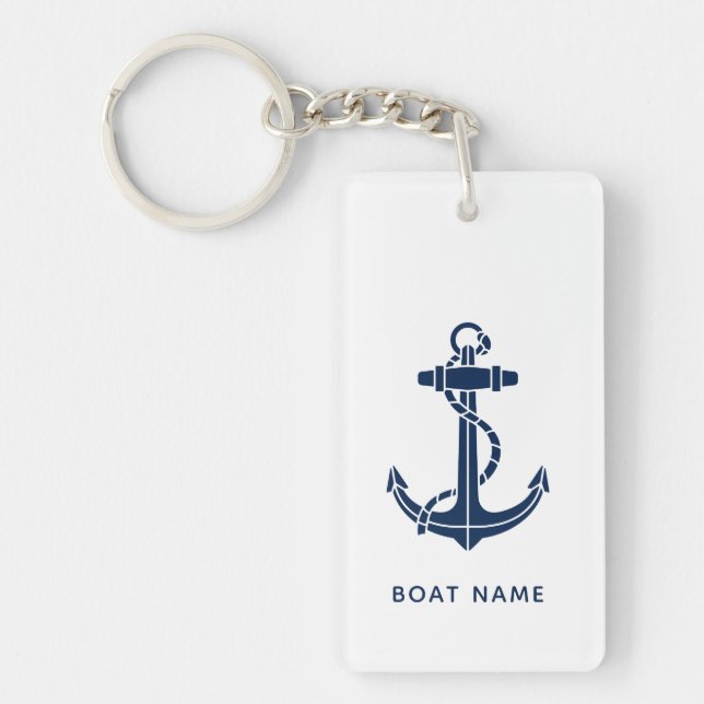 Custom Boat Anchor Cruise Trip Nyckelring (Framsidan)
